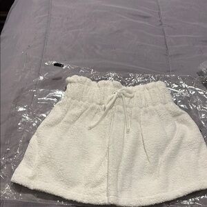White Terry Cloth Skirt